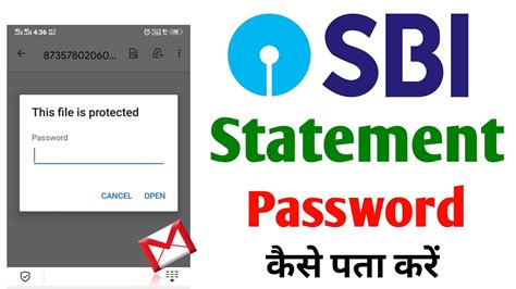 What is Sbi PDF statement password .